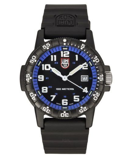 Luminox Leatherback SEA Turtle Giant Polyurethane Strap Black And Blue Dial Swiss Quartz XS.0324 100M Mens Watch