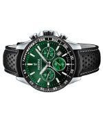 Festina Timeless Chronograph Leather Strap Green Dial Quartz F20561-5 100M Mens Watch