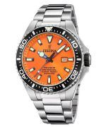 Festina Diver Stainless Steel Orange Dial Quartz F20663-4 200M Mens Watch