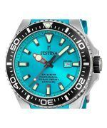 Festina Diver Rubber Strap Turquoise Dial Quartz F20664-5 200M Mens Watch