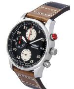 Iron Annie F13 Tempelhof Chronograph Leather Strap Black Dial Quartz 56702 100M Men's Watch