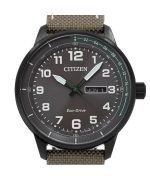 Citizen Eco-Drive Nylon Strap Brown Dial BM8595-16H 100M Men's Watch