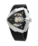 Hamilton Ventura XXL Rubber Strap Black Skeleton Dial Automatic H24625330 Men's Watch