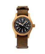 Hamilton Khaki Field Mechanical Bronze Leather Strap Black Dial H69459530 Men's Watch