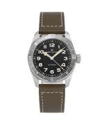 Hamilton Khaki Field Expedition Leather Strap Black Dial Automatic H70225830 100M Men's Watch