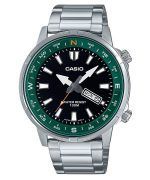 Casio Standard Analog Stainless Steel Black Dial Quartz MTD-130D-1A3V 100M Men's Watch