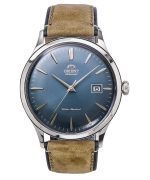 Orient Bambino Version 4 Classic Suede Leather Strap Blue Dial Automatic RA-AC0P03L10B Men's Watch