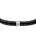 Maserati Jewels Recycled Leather And Stainless Steel Bracelet JM422AVE13 For Men