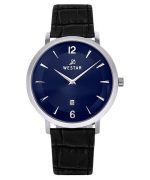 Westar Profile Leather Strap Blue Dial Quartz 50219STN104 Men's Watch