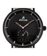 Westar Profile Leather Strap Black Dial Quartz 50246BBN603 Men's Watch