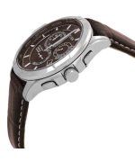 Citizen Eco-Drive Perpetual GMT Leather Strap Brown Dial BL8160-07X 100M Men's Watch