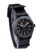 Seiko 5 Sports GMT Field Series Leather Strap Black Dial Automatic SSK025K1 100M Men's Watch