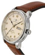 Zeppelin Mediterranee 1921 Leather Strap Beige Dial Automatic 96645 Men's Watch