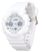 Casio G-Shock Analog Digital Bio Based White Resin Strap Silver Dial Quartz GMA-S120VA-7A 200M Women's Watch