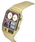 Citizen Reproduction Model Analog Digital Chronograph Gold Tone Stainless Steel Brown Dial Quartz JG2103-72X Men's Watch