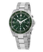 Victorinox Swiss Army Maverick Chronograph Stainless Steel Green Dial Quartz 241946 100M Men's Watch