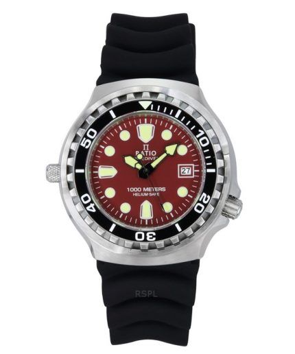Ratio FreeDiver Version 02 Helium Safe 1000M Sapphire Quartz Red Dial 1038EF102V-RED-V02 Men's Watch