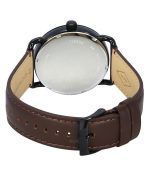 Fossil Copeland Brown Leather Strap Black Dial Quartz FS5666 Men's Watch