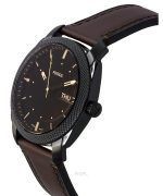 Fossil Machine Leather Strap Brown Dial Quartz FS5901 Men's Watch