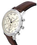 Fossil Neutra Chronograph Leather Strap Cream Dial Quartz FS6022 Men's Watch