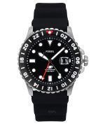 Fossil Blue GMT Silicone Strap Black Dial Quartz FS6036 100M Men's Watch