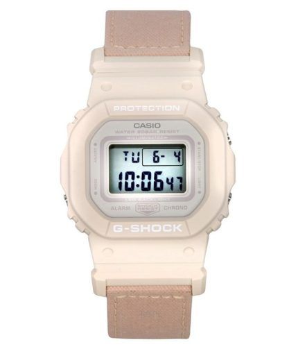 Casio G-Shock Digital Organic Pink Cloth Strap Bio-Based Resin Quartz GMD-S5600CT-4 200M Women's Watch