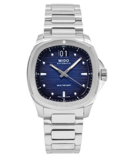 Mido Multifort TV Big Date Stainless Steel Blue Dial Automatic M049.526.11.041.00 100M Men's Watch
