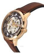 Fossil Townsman Leather Strap Brown Skeleton Dial Automatic ME3259 Men's Watch