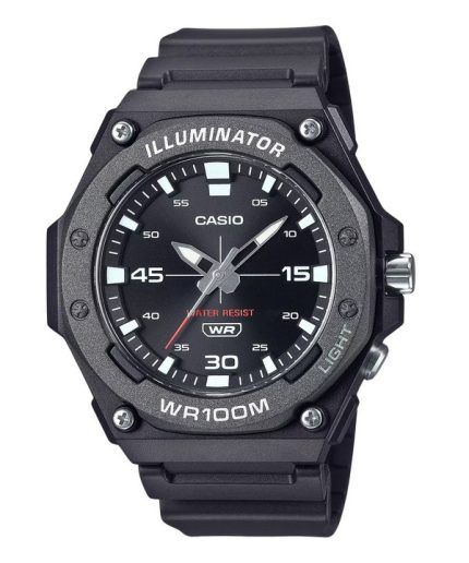 Casio Standard Analog Resin Strap Black Dial Quartz MW-620H-1A 100M Men's Watch