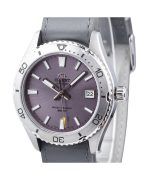 Orient Sports Leather Strap Lilac Dial Automatic Diver's RA-AC0Q07V10B 200M Men's Watch