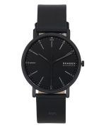 Skagen Signatur Leather Strap Black Dial Quartz SKW6902 Men's Watch