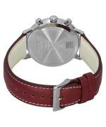 Zeppelin LZ129 Hindenburg Chronograph Vegan Leather Strap Red Dial Solar 80862N Men's Watch