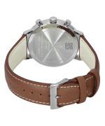 Zeppelin LZ129 Hindenburg Chronograph Brown Leather Strap Beige Dial Solar 80865N Men's Watch