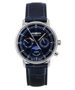 Zeppelin LZ14 Marine Moonphase Leather Strap Blue Dial Quartz 86353 Women's Watch