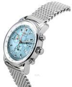 Zeppelin LZ14 Marine Chronograph Stainless Steel Ice Blue Dial Quartz 8886M3 Men's Watch