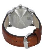 Zeppelin Mediterranee Chronograph Leather Strap Beige Dial Quartz 96705 Men's Watch