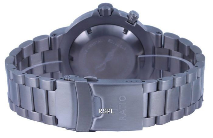 Ratio FreeDiver Black Dial Stainless Steel Quartz 1050HA93-19V-BLK 1000M Mens Watch