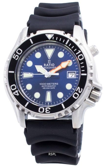 Ratio FreeDiver Helium Safe 1000M Stainless Steel Automatic 1066KE20-33VA-BLU Men's Watch