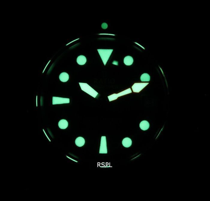 Ratio FreeDiver Helium Safe 1000M Green Dial Stainless Steel Automatic 1066KE26-33VA-GRN Men's Watch