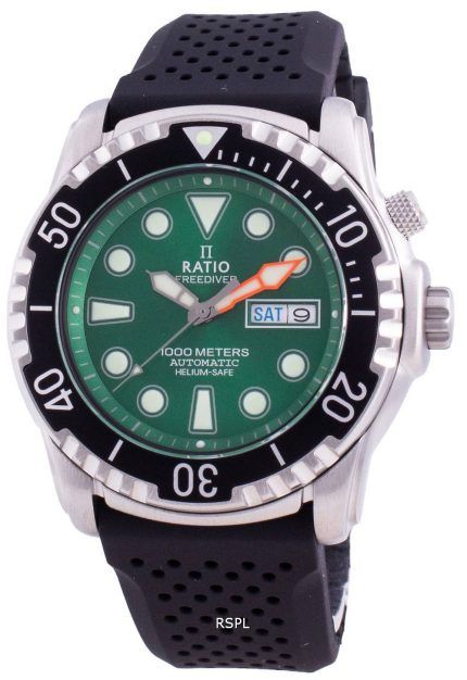 Ratio FreeDiver Helium-Safe 1000M Sapphire Automatic 1068HA90-34VA-GRN Men's Watch