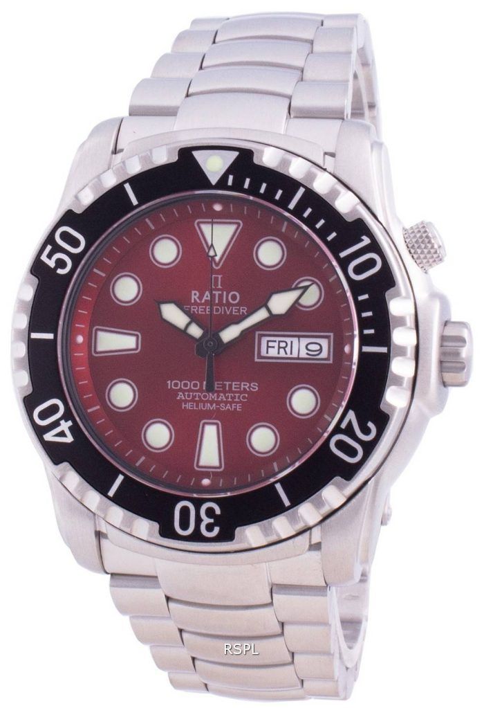 Ratio FreeDiver Helium-Safe 1000M Sapphire Automatic 1068HA96-34VA-RED Men's Watch