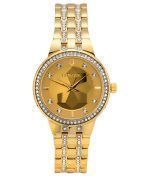 Bulova Classic Crystal Phantom Gold Tone Stainless Steel Champagne Dial Quartz 97L176 Women's Watch