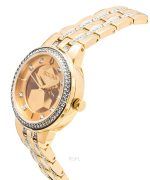 Bulova Classic Crystal Phantom Gold Tone Stainless Steel Champagne Dial Quartz 97L176 Women's Watch