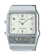 Casio Vintage Analog Digital Dual Time Stainless Steel Bracelet White Dial Quartz AQ-800E-7A2 Unisex Watch