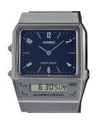 Casio Vintage Analog Digital Dual Time Stainless Steel Bracelet Blue Dial Quartz AQ-800EB-2A Unisex Watch