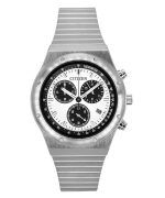 Citizen Record Label 1984 Chronograph Stainless Steel White Dial Quartz AT2541-54A Men's Watch