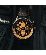 AVI-8 Hawker Hurricane Classic Chronograph Noire Leather Strap Black Dial AV-4011-0R Men's Watch