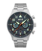 AVI-8 Hawker Hurricane Carey Dual Time Gutersloh Stainless Steel Blue Dial AV-4088-22 Men's Watch