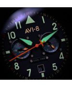 AVI-8 Hawker Hurricane Carey Dual Time Gutersloh Stainless Steel Blue Dial AV-4088-22 Men's Watch