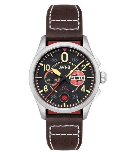 AVI-8 Spitfire Lock Chronograph Airfix Edition Raven Black Dial Quartz AV-4089-09 Men's Watch